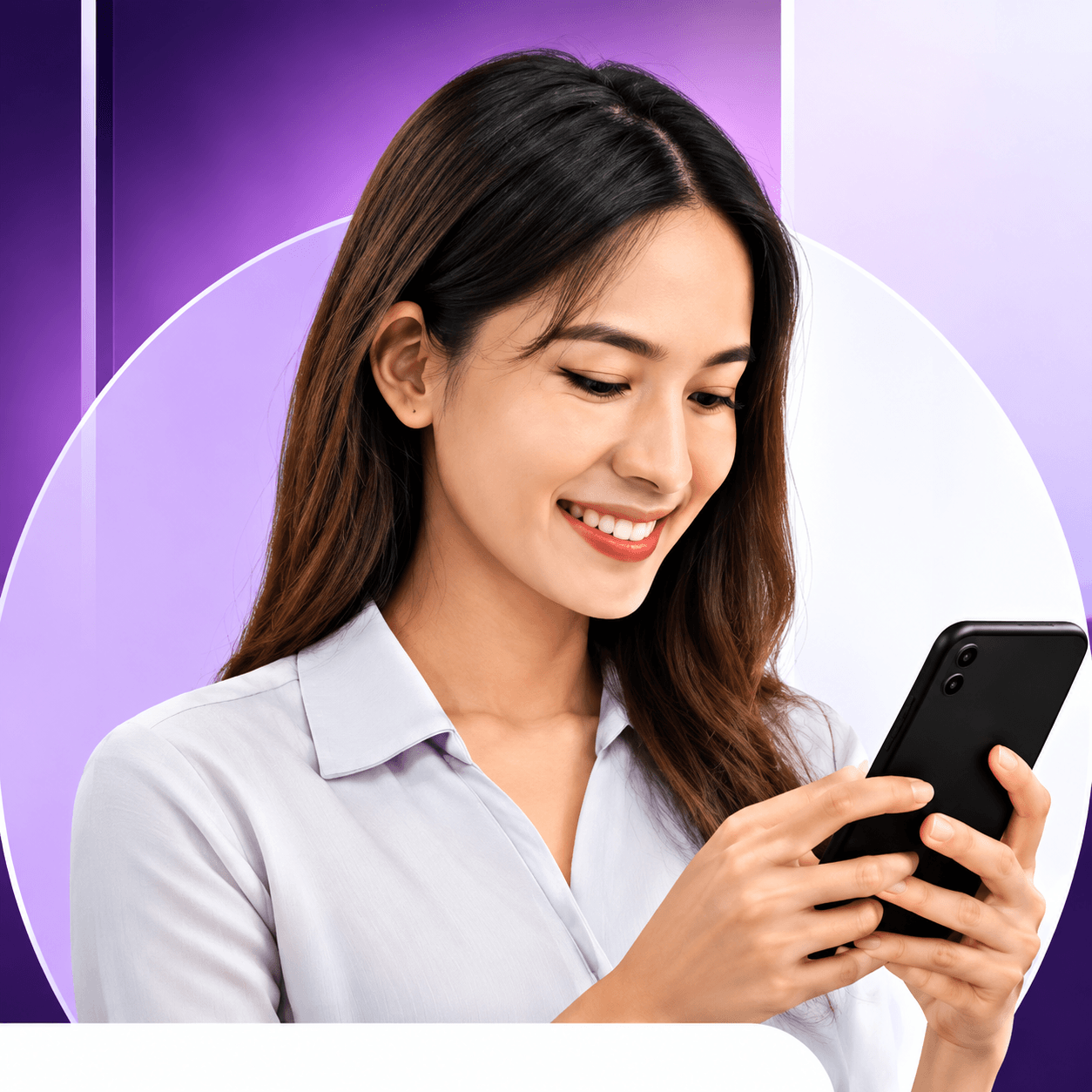 Customer placing an order on the mobile app